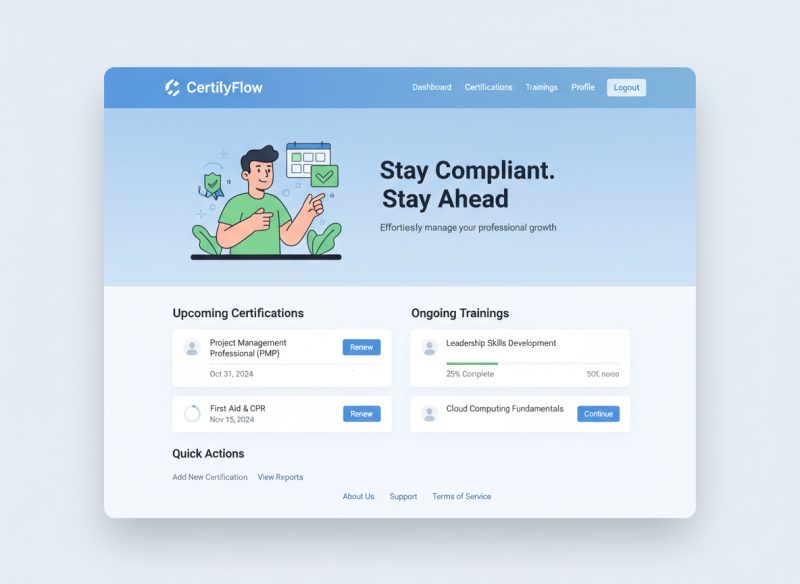 Training & certification management system project preview